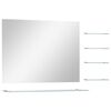 vidaXL Miroir mural avec 5 &eacute;tag&egrave;res argent&eacute; 80x60 cm