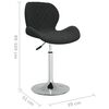 vidaXL Tabouret de bar Noir Velours