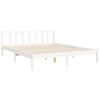vidaXL Cadre de lit sans matelas blanc bois de pin massif
