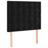 vidaXL Sommier &agrave; lattes de lit avec matelas Noir 90x190 cm Velours