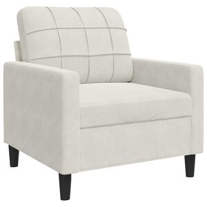 vidaXL Fauteuil Cr&egrave;me 60 cm Velours