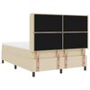 vidaXL Lit &agrave; ressorts avec matelas Cr&egrave;me 140 x 200 cm tissu