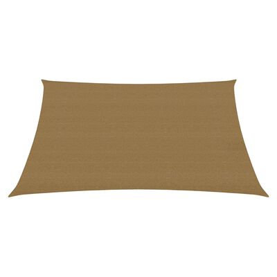 vidaXL Voile d'ombrage 160 g/m² Taupe 2x2,5 m PEHD