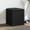 vidaXL Banc de rangement noir 42x42x45 cm bois d'ing&eacute;nierie