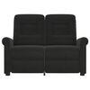 vidaXL Fauteuil de massage inclinable à 2 places noir tissu microfibre
