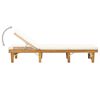 vidaXL Chaise longue pliable coussin Bois massif d'acacia Blanc cr&egrave;me