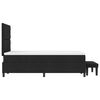 vidaXL Lit &agrave; ressorts avec matelas Noir 120 x 200 cm tissu