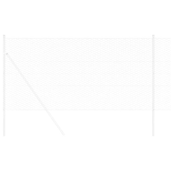 vidaXL Cl&ocirc;ture hexagonale Argent&eacute; 0,5 x 100 m Acier galvanis&eacute;