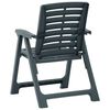 vidaXL Chaises de jardin lot de 4 Plastique Vert