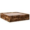 vidaXL Cadre de lit sans matelas ch&ecirc;ne fum&eacute; 180x200 cm