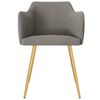 vidaXL Chaises &agrave; manger lot de 6 gris clair velours