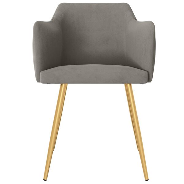 vidaXL Chaises &agrave; manger lot de 6 gris clair velours