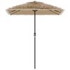 vidaXL Parasol de jardin avec m&acirc;t en acier marron 300x200x250 cm