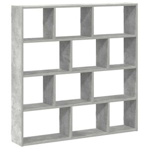 vidaXL &Eacute;tag&egrave;re cube murale 12 compartiments gris b&eacute;ton bois ing&eacute;nierie