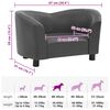 vidaXL Canap&eacute; pour chien Gris 67x41x39 cm Similicuir