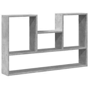 vidaXL &Eacute;tag&egrave;re murale gris b&eacute;ton 99x15x60 cm bois d'ing&eacute;nierie