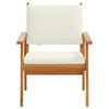 vidaXL Chaise de jardin 2 pcs Blanc crème Bois d'Acacia Massif