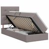 vidaXL Lit avec rangement et matelas Taupe 90 x 200 cm tissu