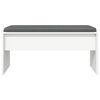 vidaXL Banc d'entr&eacute;e avec coussin Blanc 80 x 38 x 46 cm