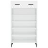 vidaXL Armoire &agrave; chaussure Blanc brillant 60x35x105 cm Bois ing&eacute;nierie
