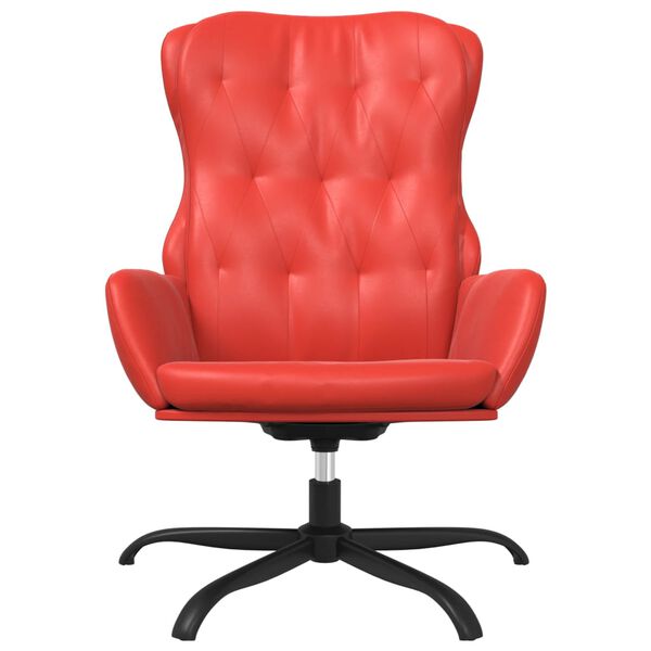 vidaXL Chaise de relaxation Rouge Similicuir