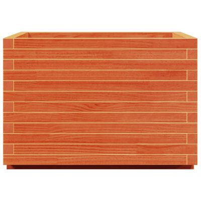 vidaXL Jardinière cire marron 70x70x49,5 cm bois de pin massif