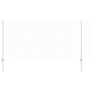vidaXL Cl&ocirc;ture hexagonale avec poteau 50 x 1 m Acier galvanis&eacute; Argent&eacute;