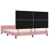 vidaXL Lit &agrave; ressorts avec t&ecirc;te de lit Rose 180 x 200 cm Velours
