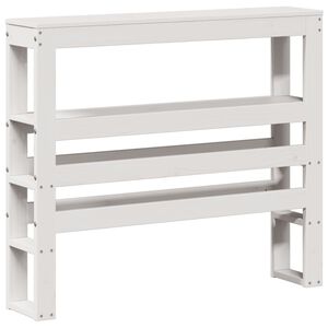 vidaXL T&ecirc;te de lit avec &eacute;tag&egrave;res blanc 75 cm bois massif de pin