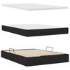 vidaXL Lit avec rangement et matelas Noir 140 x 190 cm Polyester
