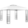 vidaXL Chapiteau de jardin avec guirlande lumineuse &agrave; LED 3x3 m Blanc