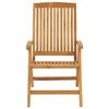 vidaXL Chaises de jardin inclinables lot de 4 et coussins bois teck