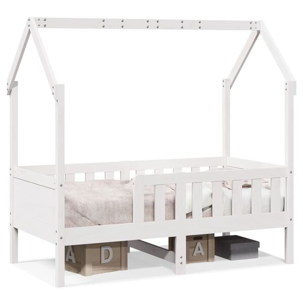 vidaXL Cadre de lit d'enfants forme de maison sans matelas pin
