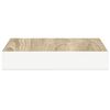 vidaXL &Eacute;tag&egrave;res murales 2 pcs Ch&ecirc;ne et blanc 23x23,5x3,8 cm MDF