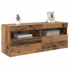 vidaXL Meuble TV mural Bois Ancien 100 x 30 x 40 cm Bois d'ing&eacute;nierie