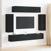 vidaXL Ensemble meuble TV 6 pcs Ch&ecirc;ne noir 100 x 30 x 30 cm