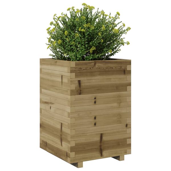 vidaXL Jardini&egrave;re 50x50x72,5 cm bois de pin impr&eacute;gn&eacute;