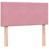 vidaXL Sommier &agrave; lattes de lit avec matelas rose 100x210 cm velours