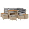 vidaXL Ensemble de canap&eacute; de jardin 9 pc 8-Nombre de places