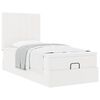 VidaXL Lit ottoman avec matelas blanc 90x200 cm similicuir