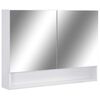 vidaXL Armoire &agrave; miroir de salle de bain LED Blanc 80x15x60 cm MDF