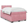 vidaXL Sommier &agrave; lattes de lit avec matelas rose 120x190 cm velours
