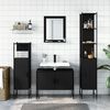 vidaXL Ensemble d&rsquo;armoires salle de bain 4 pcs noir bois d'ing&eacute;nierie
