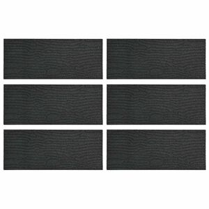 vidaXL Pierre de marchage 6 pcs Noir 60,5 x 25 x 2 cm Caoutchouc