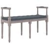 vidaXL Banc Gris fonc&eacute; 110x40x70 cm Velours