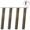 vidaXL Pieds de table basse 4 pi&egrave;ces Acier naturel 42 cm Acier