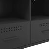 vidaXL Meubles TV 2 pcs noir 68x39x50,5 cm acier