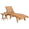 vidaXL Transat 2 pc Bois de teck massif Marron