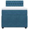 vidaXL Sommier &agrave; lattes de lit avec matelas bleu 90x190 cm velours