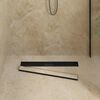 vidaXL 2 en 1 Drain de Douche Noir 80 cm Acier Inox 304